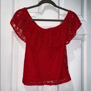 Red Lace Shirt